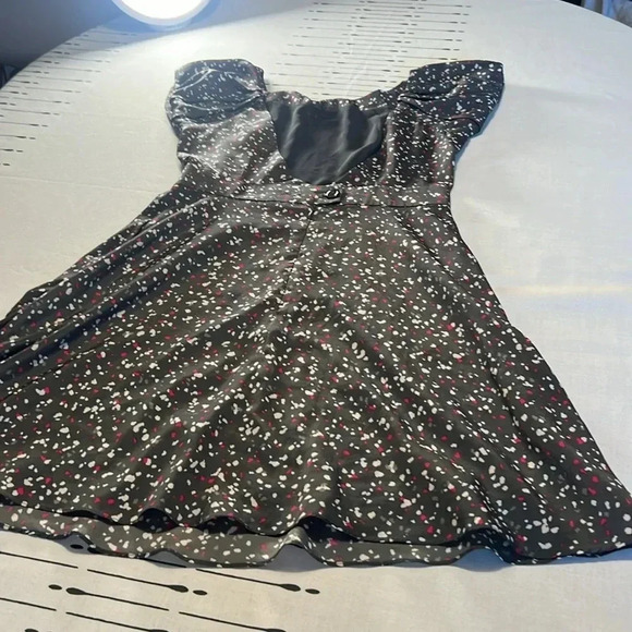 BCBG Generation Dress. Charcoal gray  with pink and cream speckles. Size 6 - Picture 9 of 14